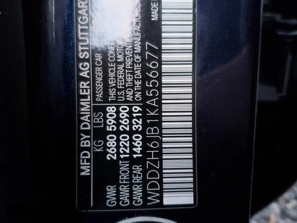 2019 Mercedes-Benz E 450 with VIN WDDZH6JB1KA556677, listed as a Copart auction lot 83327284 with Not Provided miles and Non Repairable. Bid and sale history available at DreamBid. Image 12.