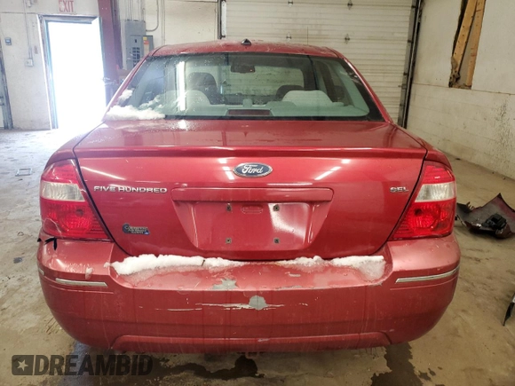 2007 Ford Five Hundred SEL with VIN 1FAHP24137G136773, listed as a Copart auction lot 85575344 with 0 mi miles and Salvage Title. Bid and sale history available at carsss.com. Image 6.