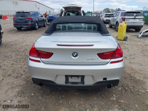 2013 BMW 6 Series 640i with VIN WBALW7C52DDX58705, listed as a IAAI auction lot 41848280 with 91,243 mi miles. Bid and sale history available at carsss.com. Image 16.