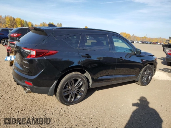 2022 Acura RDX w/A-Spec Package with VIN 5J8TC2H65NL802821, listed as a Copart auction lot 77008644 with 47,393 mi miles and Salvage Title. Bid and sale history available at carsss.com. Image 3.