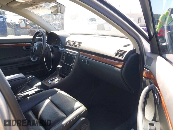 2007 Audi A4 with VIN WAUAH78EX7A114708, listed as a IAAI auction lot 41981163 with 163,508 mi miles and . Bid and sale history available at DreamBid. Image 5.