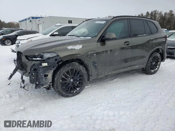 2024 BMW X5 xDrive50e with VIN 5UX43EU08R9W07237, listed as a Copart auction lot 46109415 with 0 mi miles and Salvage Title. Bid and sale history available at carsss.com. Image 1.