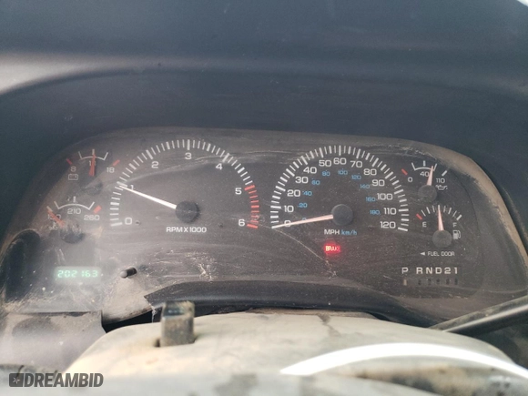 2001 Dodge Ram 1500 with VIN 3B7HC13Y61M293130, listed as a Copart auction lot 47659685 with 202,163 mi miles and Salvage Title. Bid and sale history available at carsss.com. Image 9.