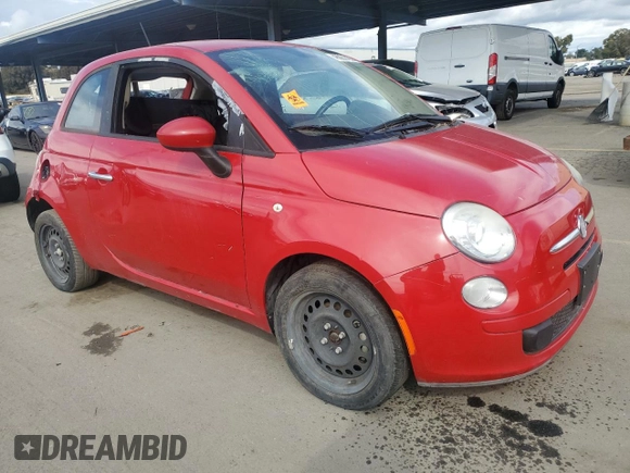 2012 FIAT 500 Pop with VIN 3C3CFFAR9CT287748, listed as a Copart auction lot 46001455 with 29,132 mi miles and Salvage title. Bid and sale history available at DreamBid. Image 4.