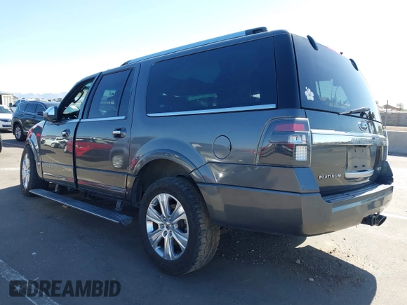 2017 Ford Expedition Max Platinum z VIN 1FMJK1MT9HEA09993, wystawiony jako IAAI lot #42272345 z przebiegiem 91 809 mil mil oraz . Historia ofert i sprzedaży dostępna na DreamBid. Obrazek 3.