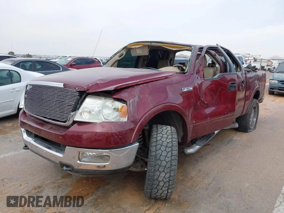 2005 Ford F-150 XLT with VIN 1FTPW14505KE67116, listed as a IAAI auction lot 41984997 with 125,492 mi miles. Bid and sale history available at carsss.com. Image 2.