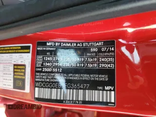 2015 Mercedes-Benz GLK 250 with VIN WDCGG0EB1FG365477, listed as a Copart auction lot 71748494 with 135,522 mi miles and Salvage Title. Bid and sale history available at DreamBid. Image 13.
