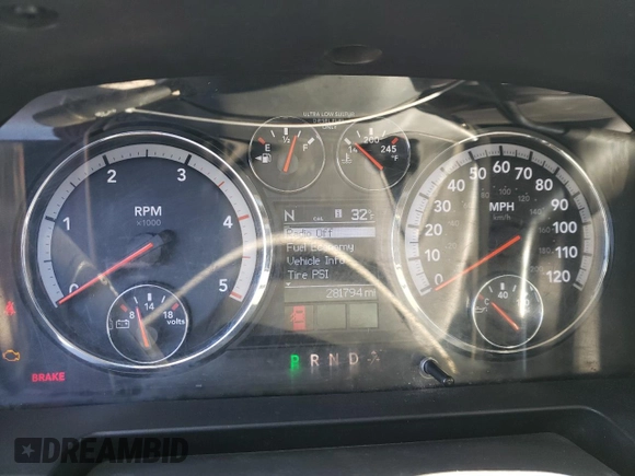 2010 Dodge Ram 2500 SLT with VIN 3D7UT2CL5AG122107, listed as a Copart auction lot 87429354 with 281,794 mi miles and Salvage Title. Bid and sale history available at carsss.com. Image 9.