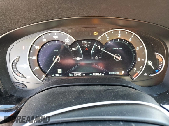 2017 BMW 5 Series 530i xDrive with VIN WBAJA7C37HG457940, listed as a Copart auction lot 85928794 with 134,801 mi miles and Salvage Title. Bid and sale history available at carsss.com. Image 9.