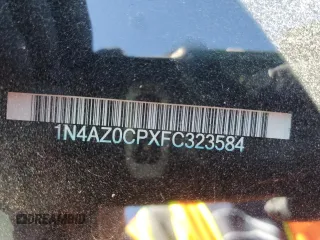 2015 Nissan LEAF SV with VIN 1N4AZ0CPXFC323584, listed as a Copart auction lot 70261393 with 0 mi miles. Bid and sale history available at carsss.com. Image 12.