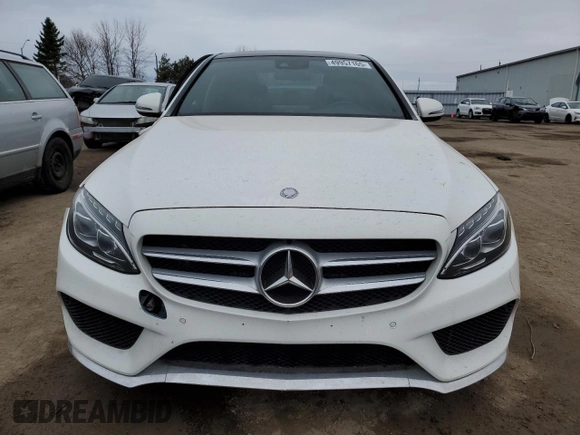 2017 Mercedes-Benz C 300 with VIN 55SWF4KB0HU207207, listed as a Copart auction lot 49957165 with 128,013 mi miles and Salvage title. Bid and sale history available at DreamBid. Image 5.