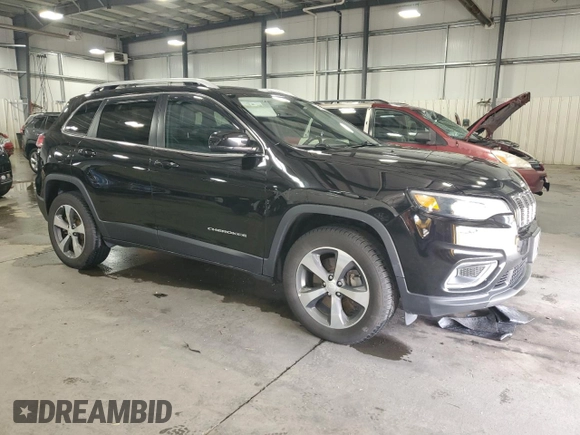 2019 Jeep Cherokee Limited with VIN 1C4PJMDX8KD456740, listed as a Copart auction lot 54556595 with 66,087 mi miles and Salvage title. Bid and sale history available at DreamBid. Image 4.