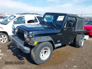 2002 Jeep Wrangler X with VIN 1J4FA39S52P770664, listed as a IAAI auction lot 41661580 with 122,445 mi miles. Bid and sale history available at carsss.com. Image 2.