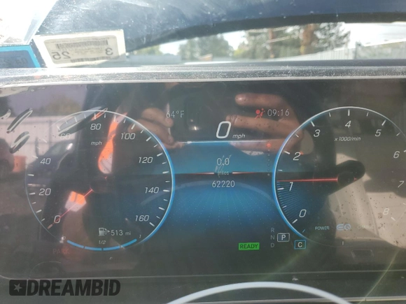 2021 Mercedes-Benz GLS 450 with VIN 4JGFF5KE4MA403912, listed as a Copart auction lot 73223174 with 62,220 mi miles and Salvage Title. Bid and sale history available at DreamBid. Image 9.