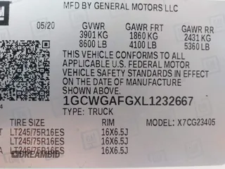 2020 Chevrolet Express Cargo with VIN 1GCWGAFGXL1232667, listed as a IAAI auction lot 42682111 with 90,751 mi miles and . Bid and sale history available at DreamBid. Image 9.