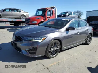 2019 Acura ILX w/Premium/A-Spec Pkg with VIN 19UDE2F8XKA010626, listed as a Copart auction lot 47059955 with 53,702 mi miles and Salvage Title. Bid and sale history available at carsss.com. Image 1.