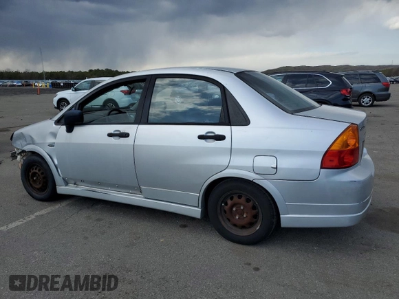 2002 Suzuki Aerio S z VIN JS2RA41S925107118, wystawiony jako Copart lot #50070535 z przebiegiem 128 111 mil mil oraz Szkoda całkowita • Salvage title. Historia ofert i sprzedaży dostępna na DreamBid. Obrazek 2.