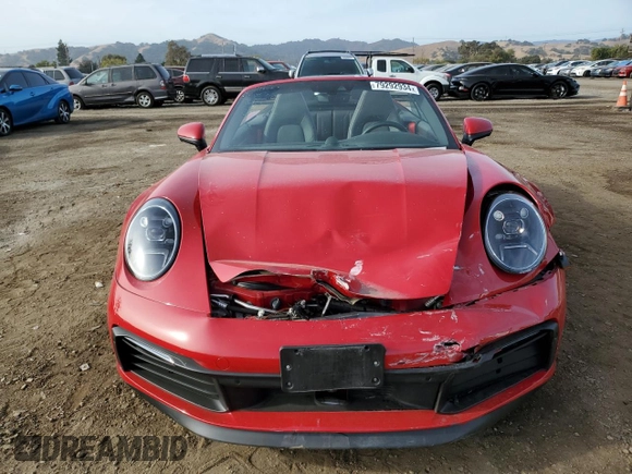 2020 Porsche 911 Carrera S with VIN WP0CB2A92LS262255, listed as a Copart auction lot 79292934 with 15,704 mi miles and Salvage Title. Bid and sale history available at carsss.com. Image 5.
