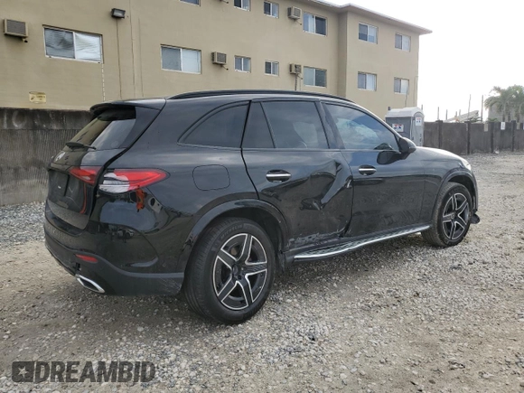 2023 Mercedes-Benz GLC with VIN W1NKM4GB9PU025907, listed as a Copart auction lot 45935185 with 0 mi miles and Salvage Title. Bid and sale history available at carsss.com. Image 3.
