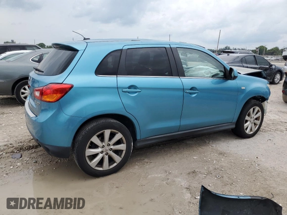 2014 Mitsubishi Outlander SE z VIN 4A4AP4AU2EE020696, wystawiony jako Copart lot #59438435 z przebiegiem Nie podano mil oraz Szkoda całkowita • Salvage title. Historia ofert i sprzedaży dostępna na DreamBid. Obrazek 3.