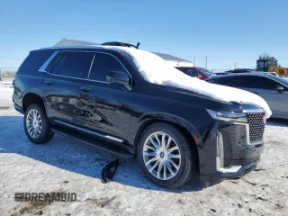 2021 Cadillac Escalade Premium Luxury z VIN 1GYS4CKL6MR486671, wystawiony jako Copart lot #89207425 z przebiegiem Nie podano mil oraz Szkoda całkowita • Salvage title. Historia ofert i sprzedaży dostępna na DreamBid. Obrazek 4.