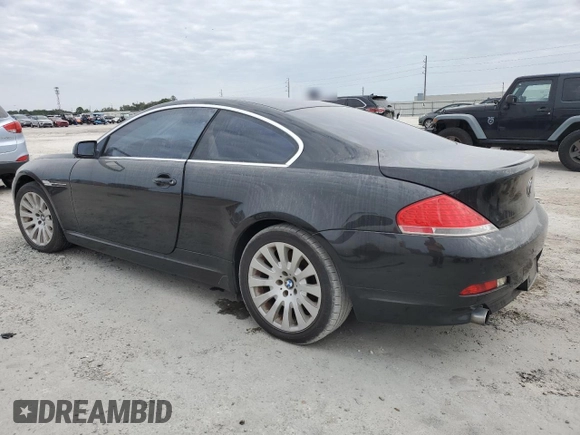 2005 BMW 6 Series 645Ci with VIN WBAEH73435B193355, listed as a Copart auction lot 76235744 with 150,474 mi miles and Salvage Title. Bid and sale history available at DreamBid. Image 2.
