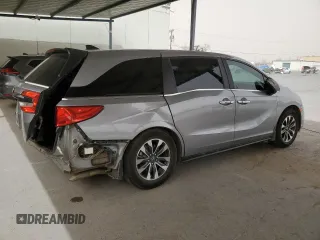 2022 Honda Odyssey EX-L with VIN 5FNRL6H75NB059962, listed as a Copart auction lot 51464615 with 40,608 mi miles and Salvage Title. Bid and sale history available at DreamBid. Image 3.