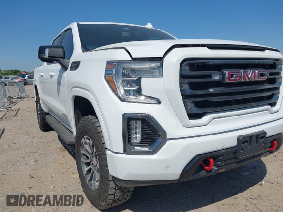 2021 GMC Sierra 1500 AT4 with VIN 3GTP9EED1MG448181, listed as a IAAI auction lot 41984780 with 87,902 mi miles. Bid and sale history available at carsss.com. Image 1.