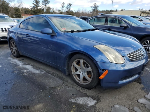 2005 Infiniti G35 Coupe with VIN JNKCV54E25M409519, listed as a Copart auction lot 45259875 with 138,904 mi miles and Salvage Title. Bid and sale history available at carsss.com. Image 4.