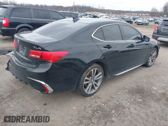 2020 Acura TLX w/Technology Pkg with VIN 19UUB2F43LA003332, listed as a IAAI auction lot 41630479 with 56,237 mi miles. Bid and sale history available at carsss.com. Image 4.