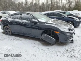 2019 Honda Civic Sedan Sport with VIN 2HGFC2F89KH018667, listed as a Copart auction lot 47868525 with 87,791 mi miles and Clean Title. Bid and sale history available at carsss.com. Image 4.