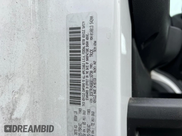 2016 Ram ProMaster Cargo with VIN 3C6TRVAG6GE116730, listed as a Copart auction lot 86223894 with 214,354 mi miles and Clean Title. Bid and sale history available at DreamBid. Image 10.