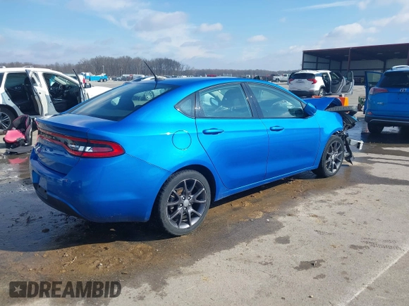 2016 Dodge Dart SE with VIN 1C3CDFAA9GD533547, listed as a IAAI auction lot 41669452 with 1 mi miles. Bid and sale history available at carsss.com. Image 4.