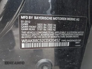 2012 BMW 7 Series 750Li с VIN WBAKB8C52CDX20452, выставлен на аукционе IAAI как лот 41770824 с пробегом 80 281 миль миль и . История ставок и продаж доступна на DreamBid. Изображение 9.