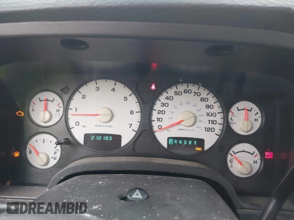 2002 Dodge 1500 with VIN 3D7HU18N22G132453, listed as a IAAI auction lot 41326133 with 210,183 mi miles and . Bid and sale history available at DreamBid. Image 7.