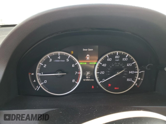2018 Acura RDX Technology with VIN 5J8TB3H55JL008363, listed as a Copart auction lot 58776665 with 101,858 mi miles and Salvage title. Bid and sale history available at DreamBid. Image 9.