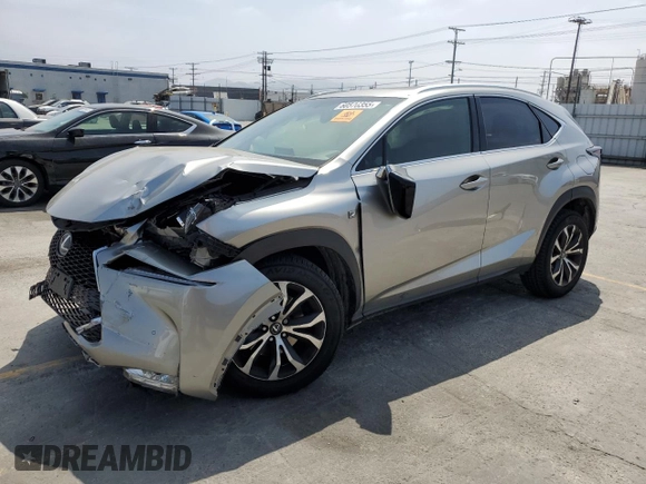 2017 Lexus NX 200t with VIN JTJYARBZ9H2068701, listed as a Copart auction lot 60576355 with 103,327 mi miles and Salvage title. Bid and sale history available at DreamBid. Image 1.