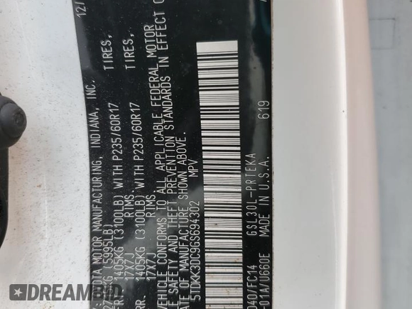 2016 Toyota Sienna LE AAS with VIN 5TDKK3DC9GS694302, listed as a Copart auction lot 49448055 with 111,284 mi miles and Salvage Title. Bid and sale history available at carsss.com. Image 14.