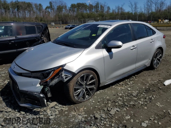 2020 Toyota Corolla XSE with VIN 5YFT4RCE8LP056484, listed as a Copart auction lot 50172275 with 13,546 mi miles and Salvage Title. Bid and sale history available at carsss.com. Image 1.