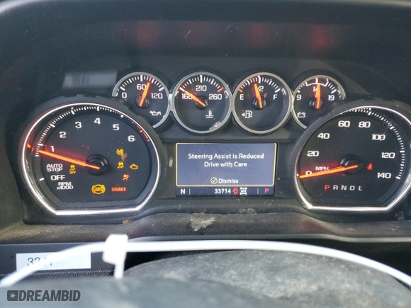 2020 Chevrolet Silverado 1500 LT with VIN 3GCUYDED1LG292402, listed as a Copart auction lot 44575375 with 33,714 mi miles and Salvage Title. Bid and sale history available at carsss.com. Image 9.