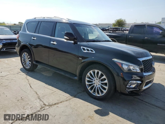 2016 Infiniti QX80 with VIN JN8AZ2NEXG9125401, listed as a Copart auction lot 65924664 with 138,858 mi miles and Salvage Title. Bid and sale history available at carsss.com. Image 4.