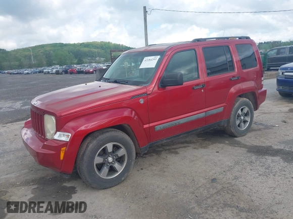 2008 Jeep Liberty Sport with VIN 1J8GN28K78W147239, listed as a IAAI auction lot 42184293 with 182,736 mi miles. Bid and sale history available at carsss.com. Image 2.