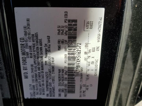 2019 Ford Mustang GT Premium with VIN 1FATP8FFXK5162572, listed as a Copart auction lot 49687415 with 41,378 mi miles and Non Repairable. Bid and sale history available at carsss.com. Image 14.