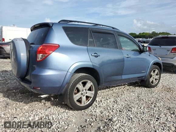 2007 Toyota RAV4 Sport with VIN JTMBD32V975078684, listed as a Copart auction lot 60661875 with 186,379 mi miles and Salvage title. Bid and sale history available at DreamBid. Image 3.