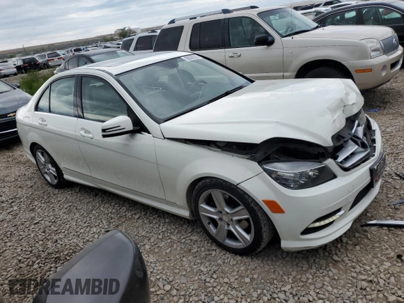 2011 Mercedes-Benz C 300 Sport with VIN WDDGF8BB8BR183114, listed as a Copart auction lot 55536235 with 132,824 mi miles and Salvage title. Bid and sale history available at DreamBid. Image 4.