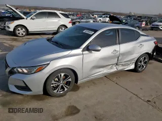 2020 Nissan Sentra SV with VIN 3N1AB8CV8LY226191, listed as a Copart auction lot 48186925 with 84,833 mi miles and Salvage Title. Bid and sale history available at carsss.com. Image 1.