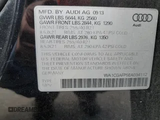 2014 Audi SQ5 Premium Plus with VIN WA1CGAFP5EA034112, listed as a Copart auction lot 75224694 with 166,055 mi miles and Salvage Title. Bid and sale history available at carsss.com. Image 14.