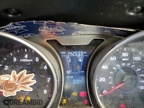 2012 Hyundai Veloster w/Red Int with VIN KMHTC6AD5CU030242, listed as a Copart auction lot 83016604 with 142,555 mi miles and Salvage title. Bid and sale history available at DreamBid. Image 9.