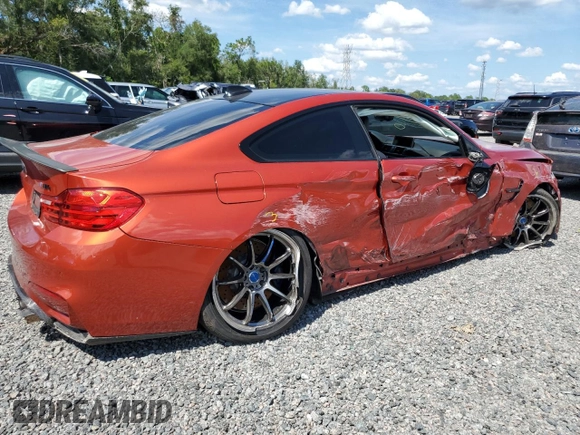 2015 BMW M4 with VIN WBS3R9C56FK329709, listed as a Copart auction lot 67129463 with 107,646 mi miles. Bid and sale history available at carsss.com. Image 3.
