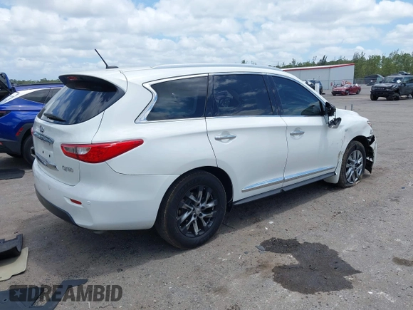 2014 Infiniti QX60 with VIN 5N1AL0MN9EC526405, listed as a IAAI auction lot 42154218 with 111,761 mi miles and . Bid and sale history available at DreamBid. Image 4.